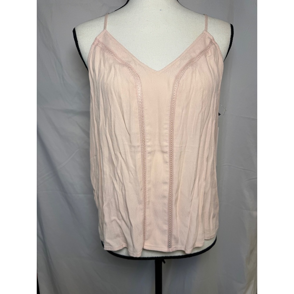 Treasure & Bond Nordstrom Cami Top Womens S Pink NWT Lace Trim Crochet Boho Tank